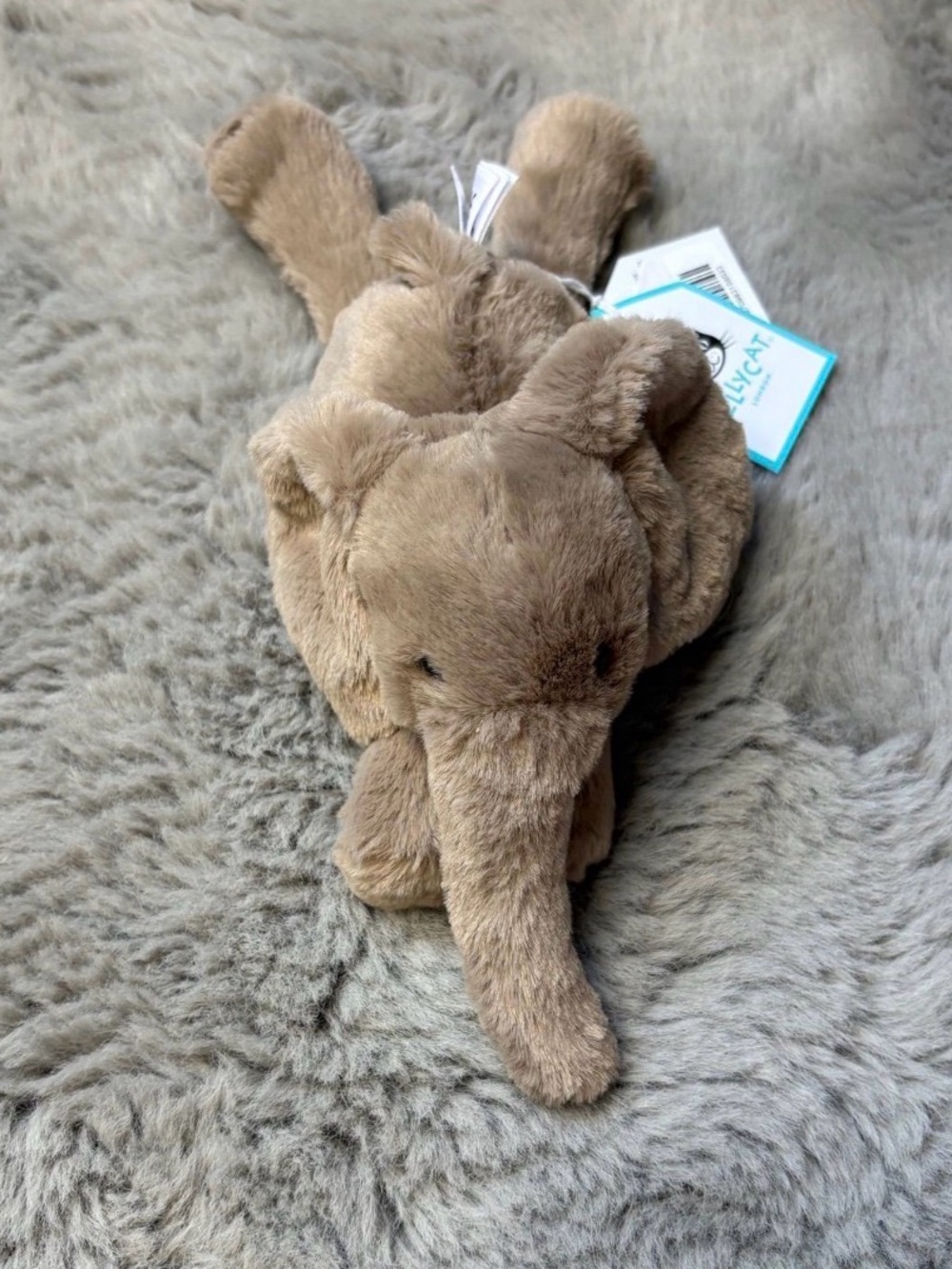 RARE Jellycat tiny smudge elephant